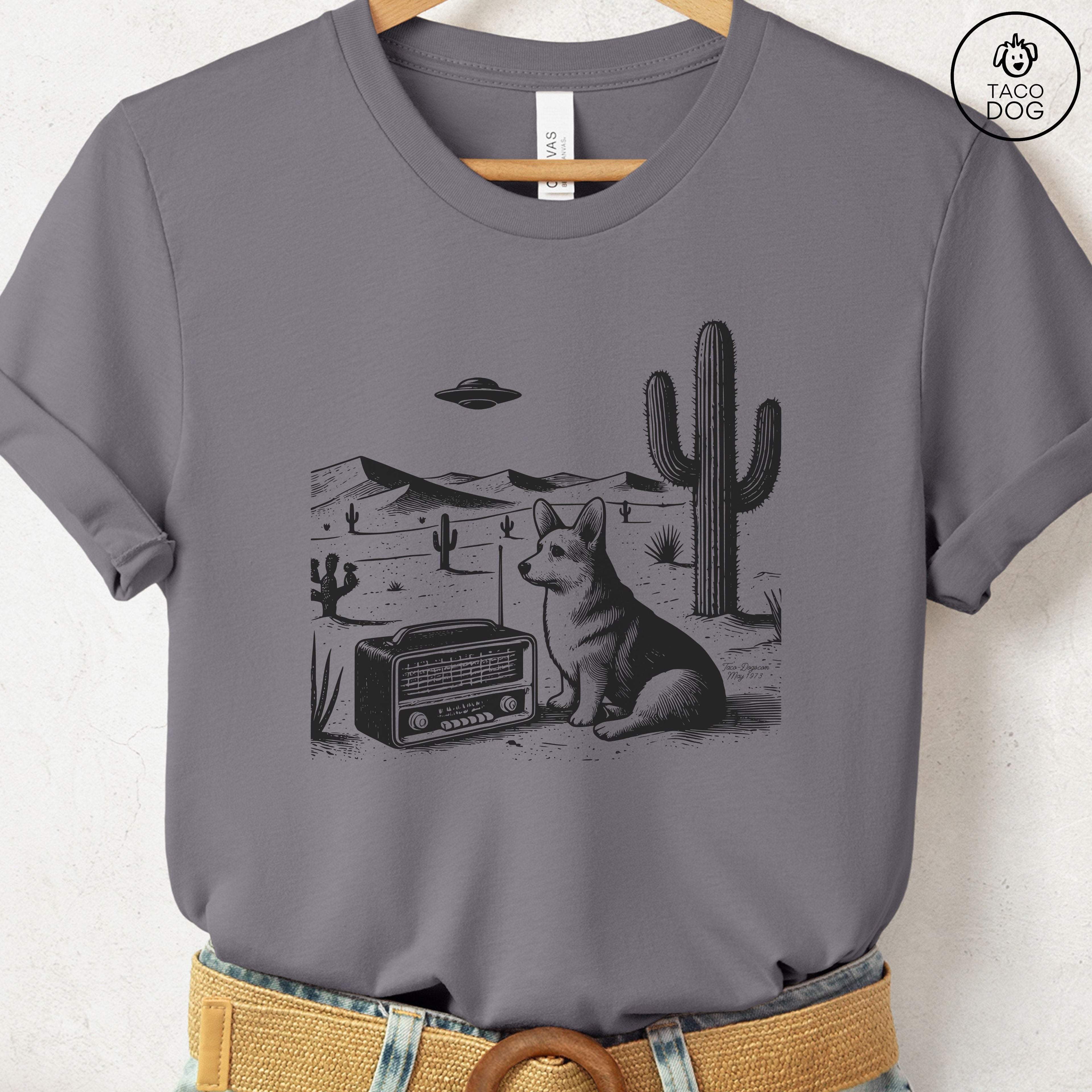 Corgi Vintage Radio T-Shirt