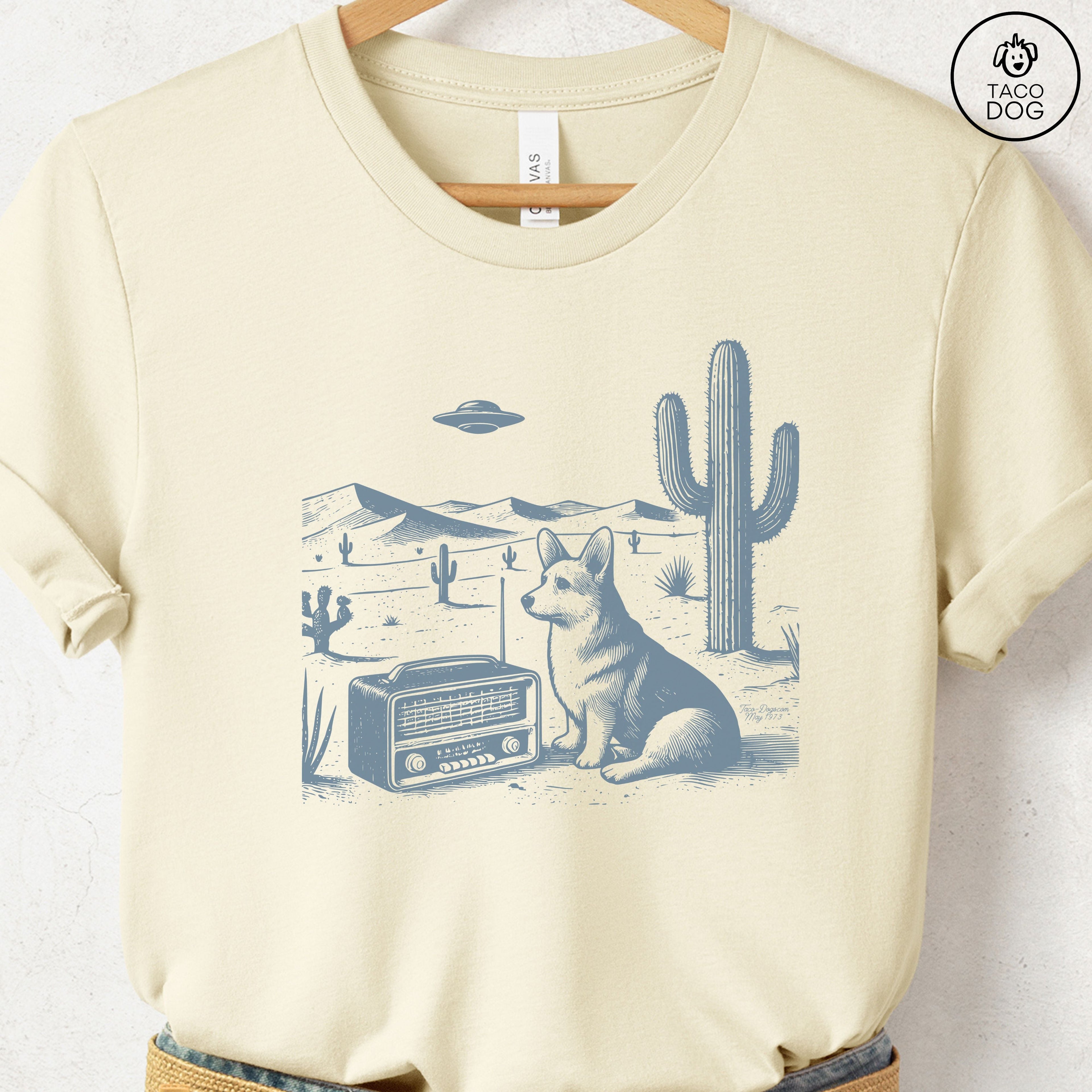 Corgi Vintage Radio T-Shirt