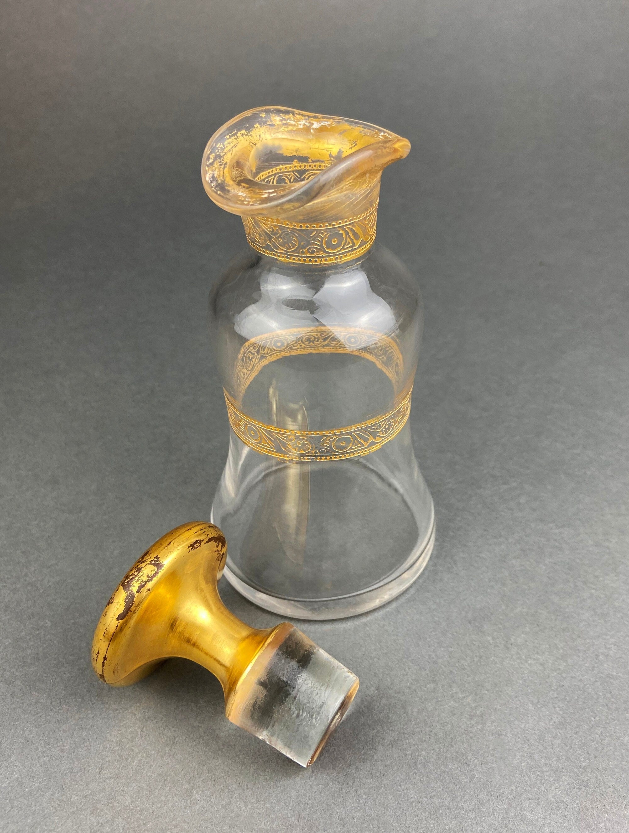 Antique Apothecary Perfume Bottles. Set of 2 Victorian Rose Water Bottles. Beautifully Detailed Collectible Bottles. Vintage Gifts.