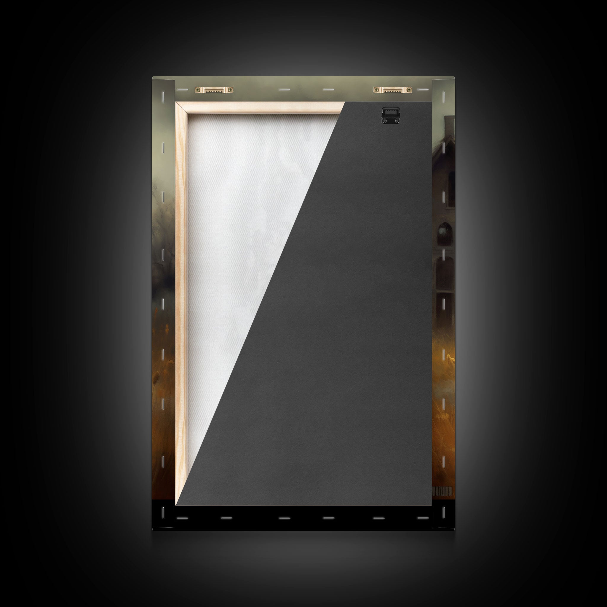 Country Ghosts Art Print, Halloween Art Print, Halloween Decor, Cute Ghosts in Field, Spooky Vintage Halloween, Wall Art, Framed Canvas