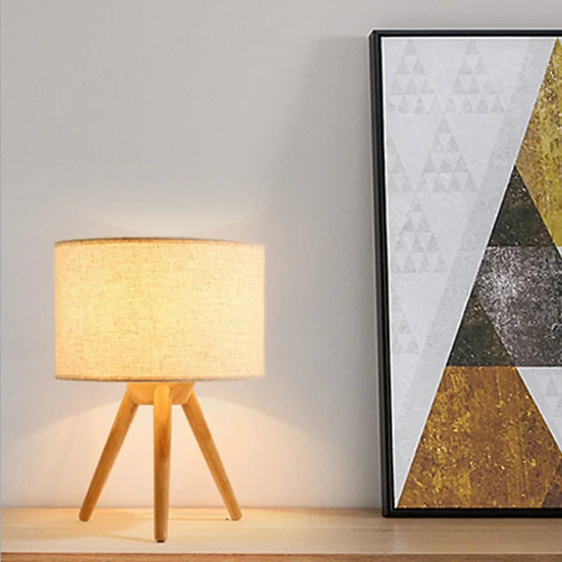 Creative Wooden Robot LED Table Lamp - Nordic Art Decor for Reading, Bedroom, and Home